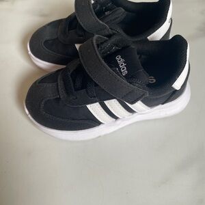 Adidas Kids Black and White Sneakers